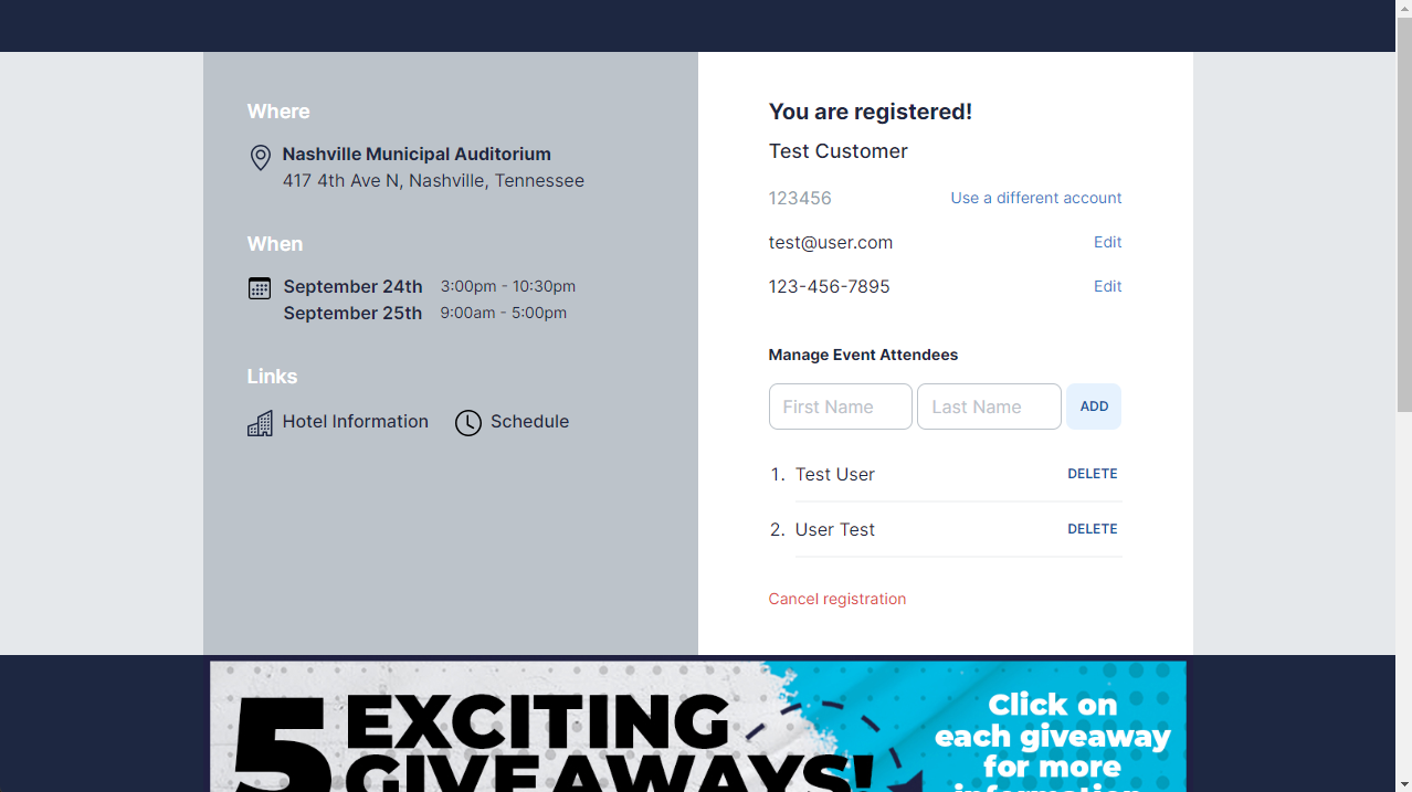 Event Registration